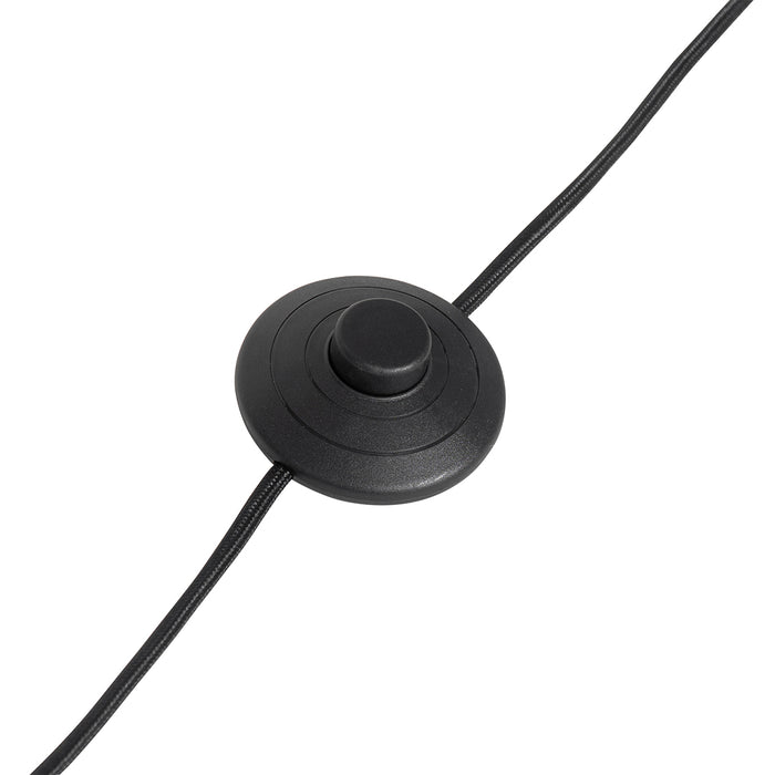 QAZQA Vloerlamp brons met wit plisse kap en verstelbare arm - Ladas