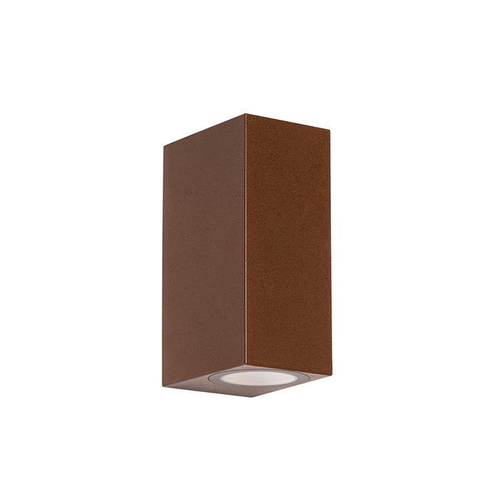 QAZQA Moderne buiten wandlamp roestbruin kunststof 2-lichts - Baleno