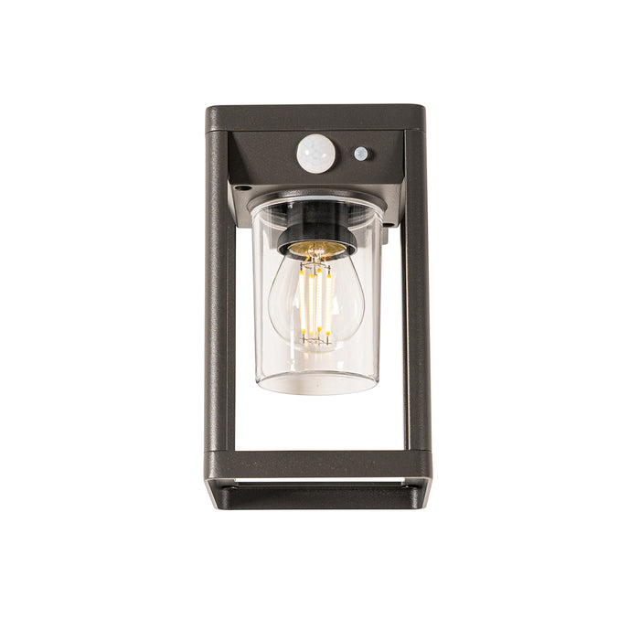 QAZQA Buiten wandlamp donkergrijs incl. LED en dimlicht op solar -