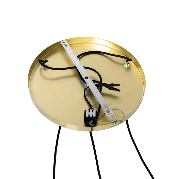 QAZQA Art Deco hanglamp goud met glas rond 3-lichts - Ayesha