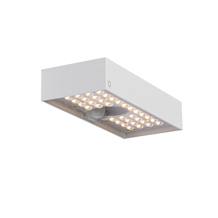 QAZQA Buiten wandlamp wit met dimlicht en sensor op solar - Kayo