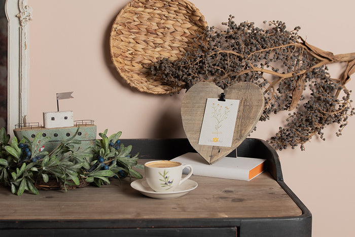 Clayre & Eef Fotolijst 23x2x26 cm Bruin Hout Hartvormig Fotohouder