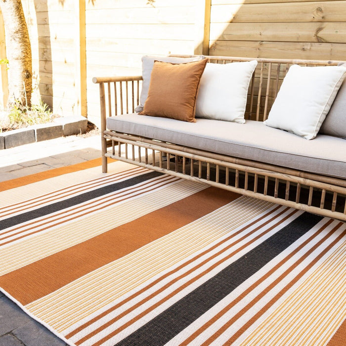 Buitenkleed Nariox donkerbruin|lichtbruin|zwart - 200 x 290 cm (L)