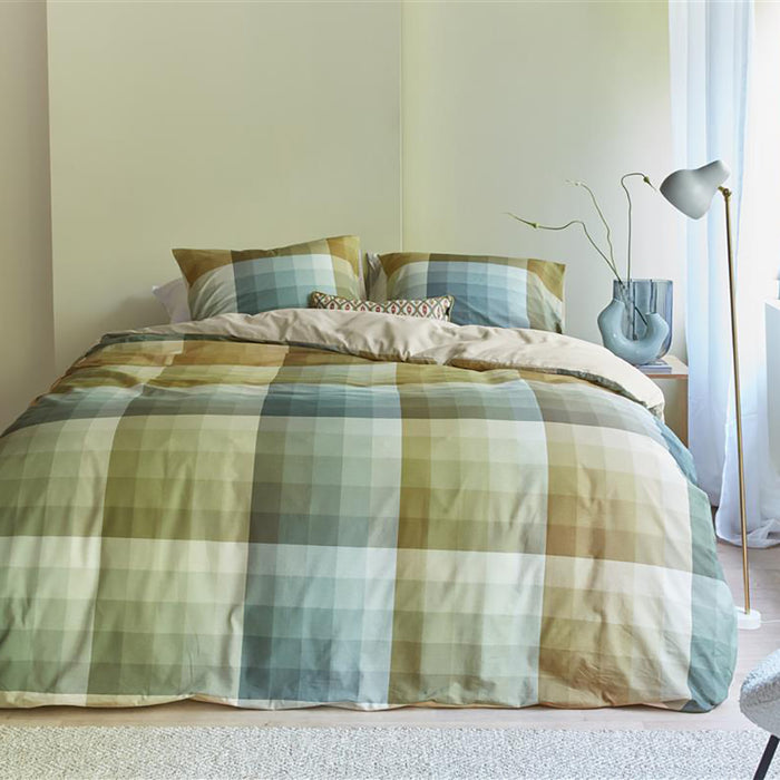 Beddinghouse Dorian Dekbedovertrek 140 x 200/220 cm - Grijsgroen