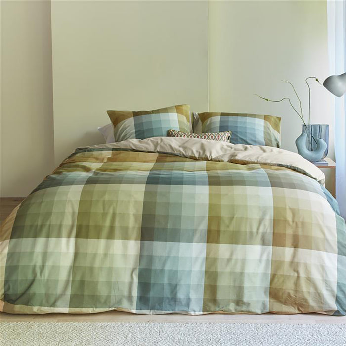 Beddinghouse Dorian Dekbedovertrek 240 x 200/220 cm - Grijsgroen