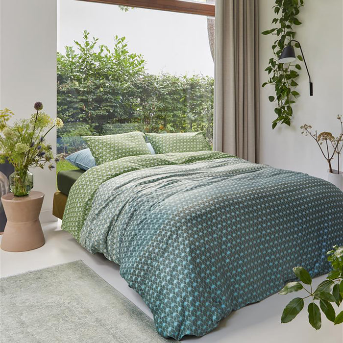 Beddinghouse Silas Dekbedovertrek 140 x 200/220 cm - Blauw/Groen