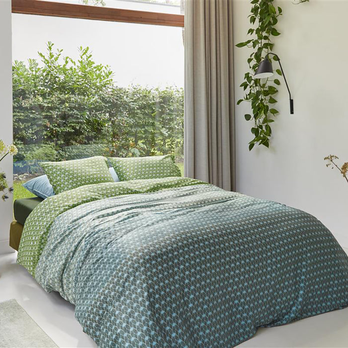 Beddinghouse Silas Dekbedovertrek 140 x 200/220 cm - Blauw/Groen