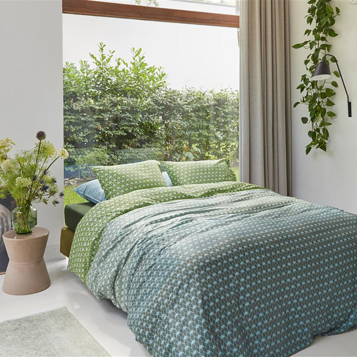 Beddinghouse Silas Dekbedovertrek 200 x 200/220 cm - Blauw/Groen
