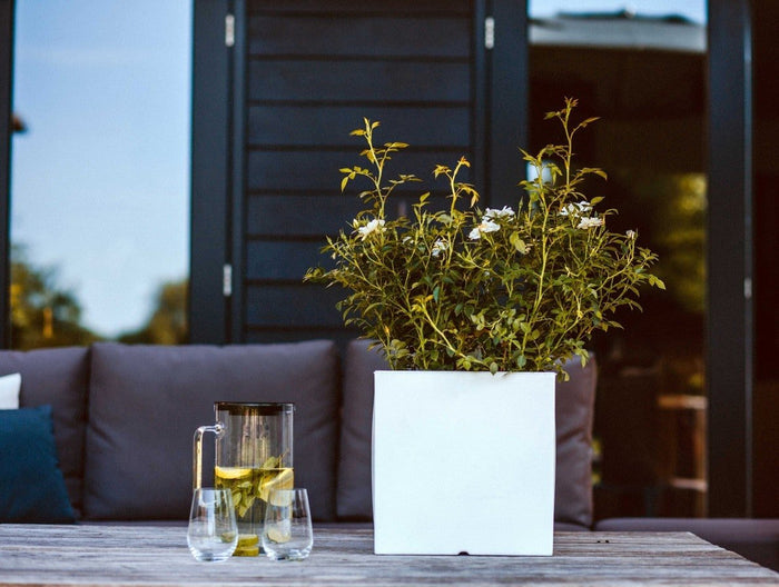 Capi Europe - Pot vierkant Terrazzo - Wit - 50x50