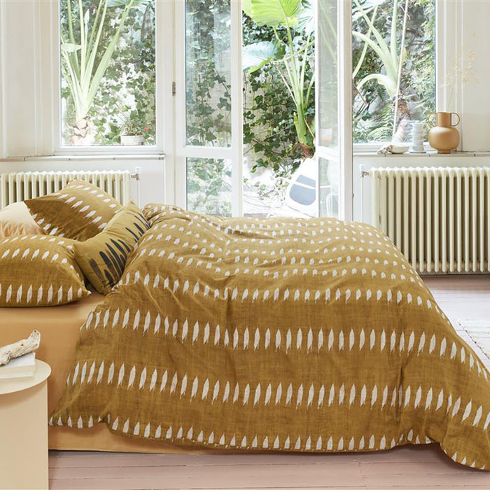vtwonen Ikat Dekbedovertrek 140 x 200/220 cm - Oker