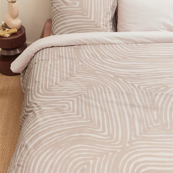 vtwonen Natural Pattern Dekbedovertrek 140 x 200/220 cm - Powder