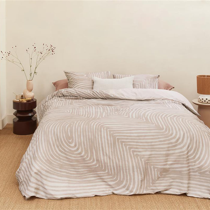 vtwonen Natural Pattern Dekbedovertrek 240 x 200/220 cm - Powder