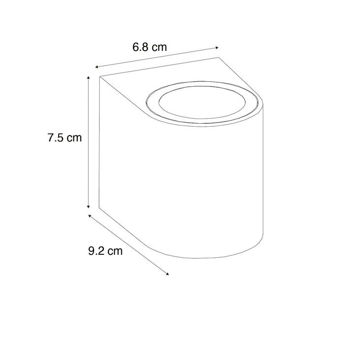 QAZQA Moderne buiten wandlamp wit kunststof ovaal - Baleno