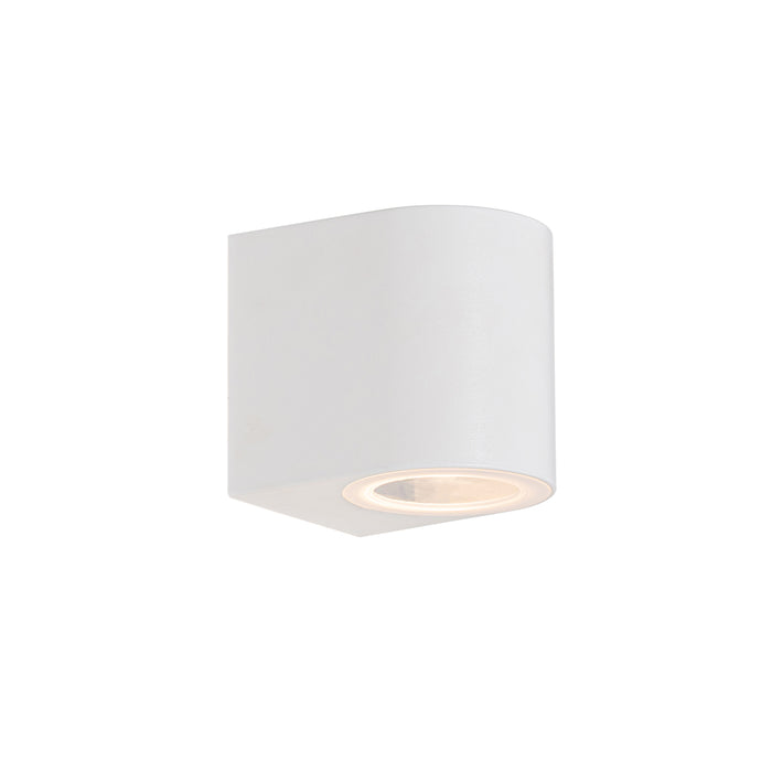 QAZQA Moderne buiten wandlamp wit kunststof ovaal - Baleno