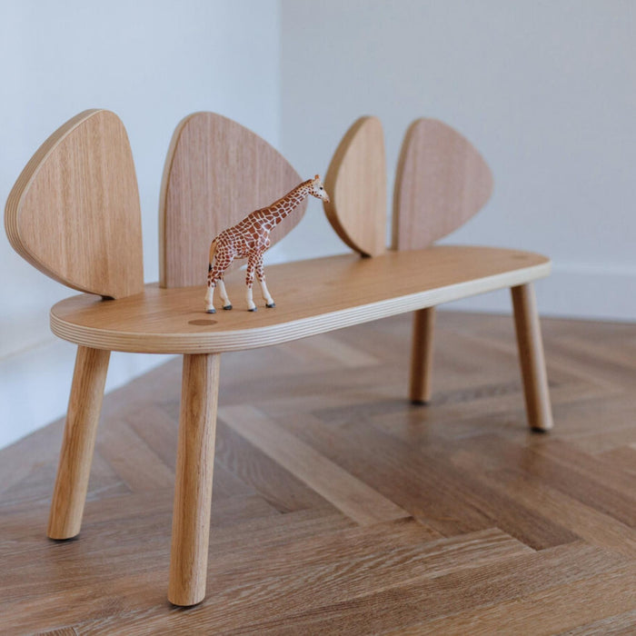 Mouse kinderbank gelakt eiken