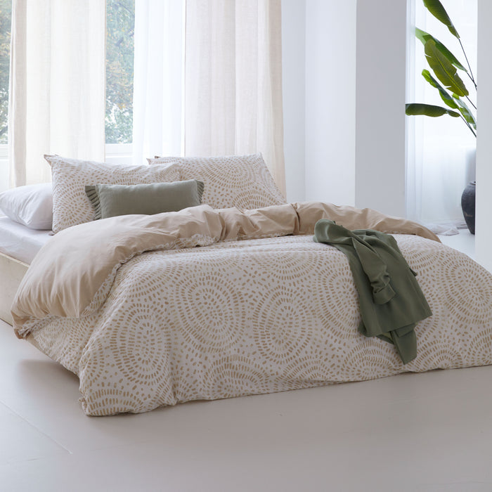 Walra Remade Crazy Crinkles Dekbedovertrek 140x220 - Zand