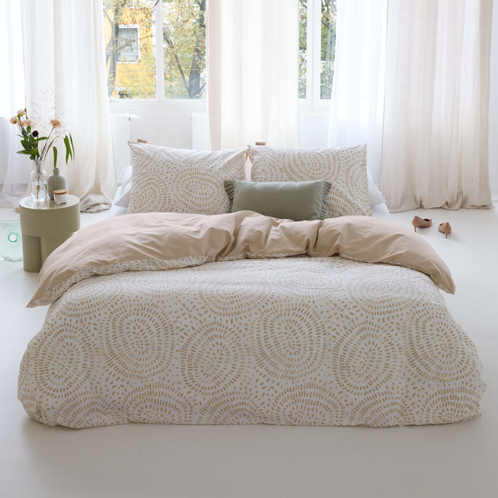 Walra Remade Crazy Crinkles Dekbedovertrek 240x220 - Zand