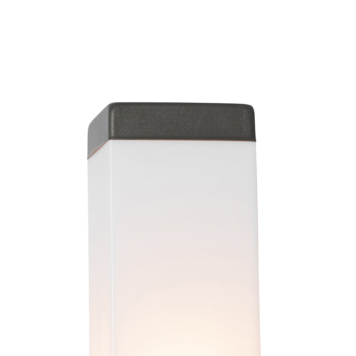 QAZQA Moderne buiten wandlamp donkergrijs met opaal - Malios