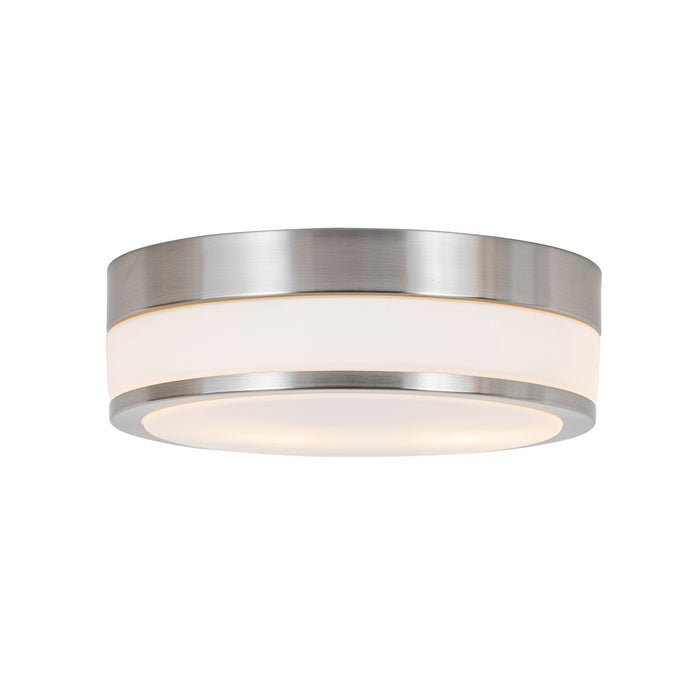 QAZQA Moderne plafondlamp staal 28 cm IP44 - Flavi