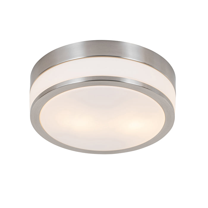 QAZQA Moderne plafondlamp staal 28 cm IP44 - Flavi