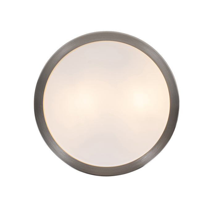 QAZQA Moderne plafondlamp staal 28 cm IP44 - Flavi