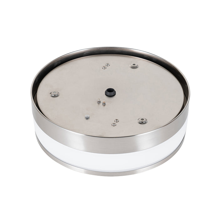 QAZQA Moderne plafondlamp staal 28 cm IP44 - Flavi