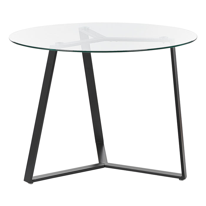 Beliani - KEBRI - Eettafel - Zwart - 100 x 100 cm - Veiligheidsglas