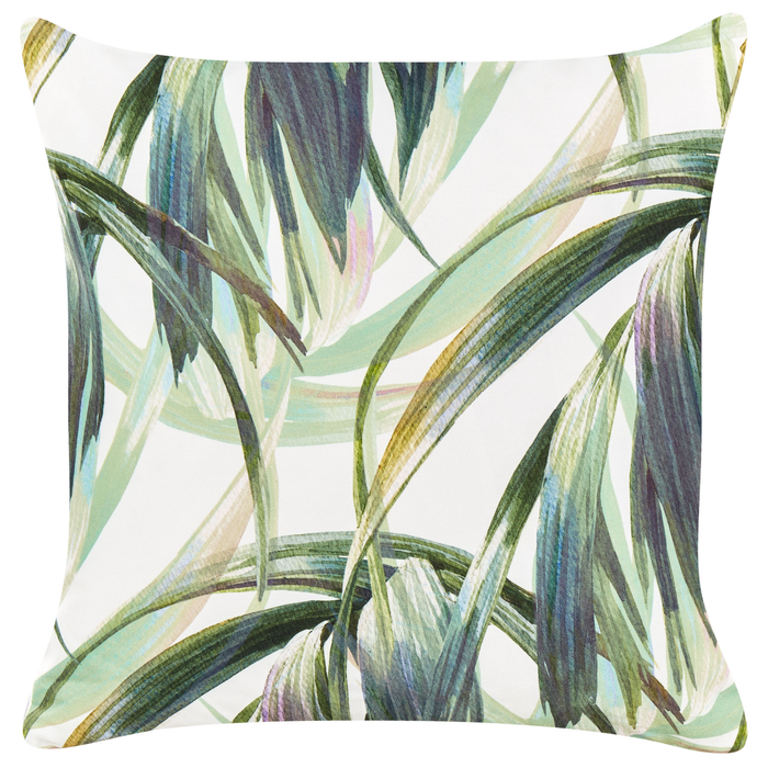 Beliani-CALDERINA-Tuinkussen set van 2-Groen|Wit-45 x 45 cm-Polyester