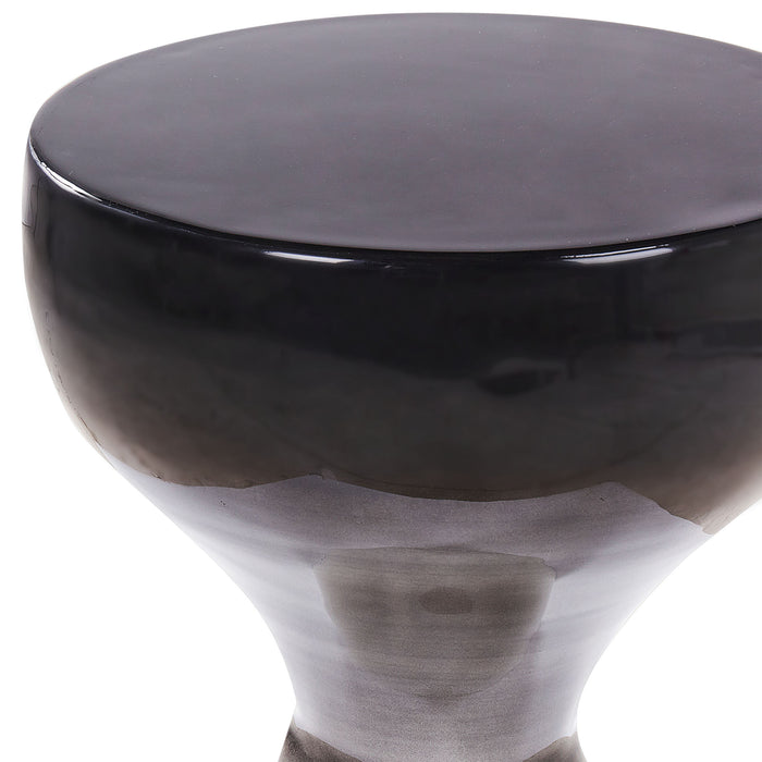 Beliani - TIBITO - Bijzettafel - Zwart|Wit - Ijzer