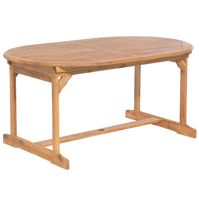 Beliani - MAUI - Tuinset voor 8 - Lichte houtkleur - Acaciahout