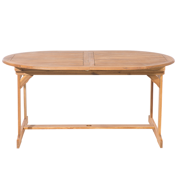 Beliani - MAUI - Tuinset voor 8 - Lichte houtkleur - Acaciahout