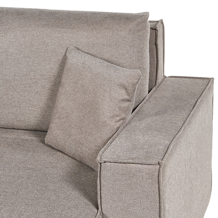 Beliani-KARILA-Hoekbank met opbergruimte-Taupe-Linkszijdig-Polyester