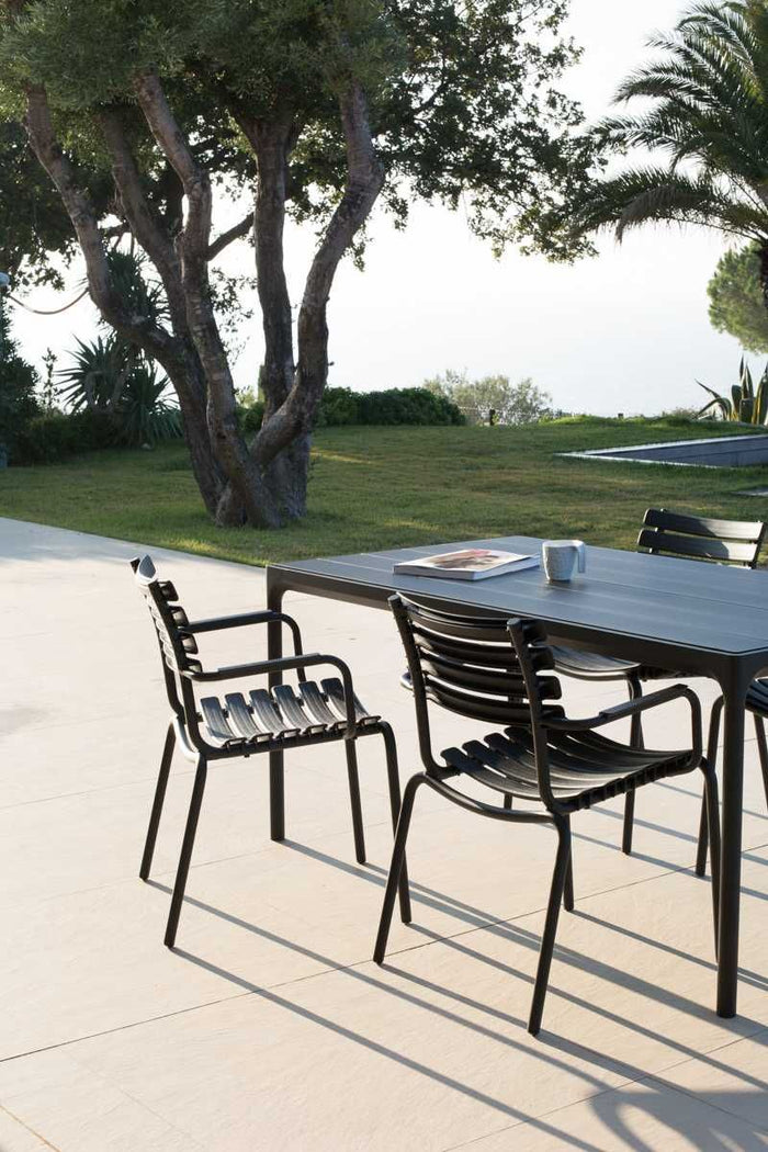 Four tuintafel 160x90 bamboe, donkergrijs onderstel