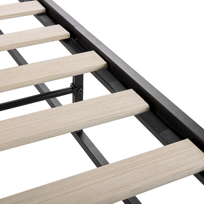 Beliani - VIRY - Tweepersoonsbed - Zwart - 140 x 200 cm - Metaal