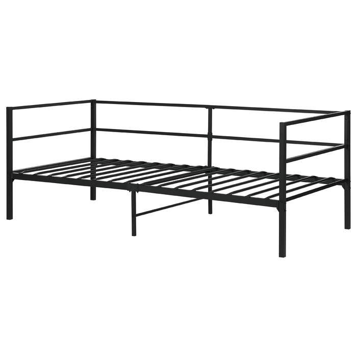 Beliani - BATTUT - Eenpersoonsbed - Zwart - 90 x 200 cm - Metaal