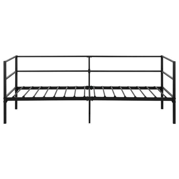 Beliani - BATTUT - Eenpersoonsbed - Zwart - 90 x 200 cm - Metaal