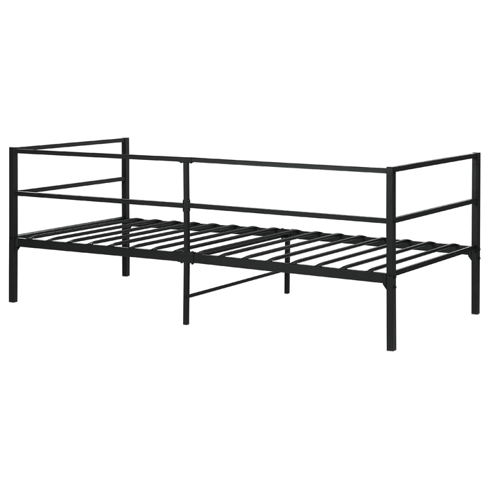 Beliani - BATTUT - Eenpersoonsbed - Zwart - 90 x 200 cm - Metaal