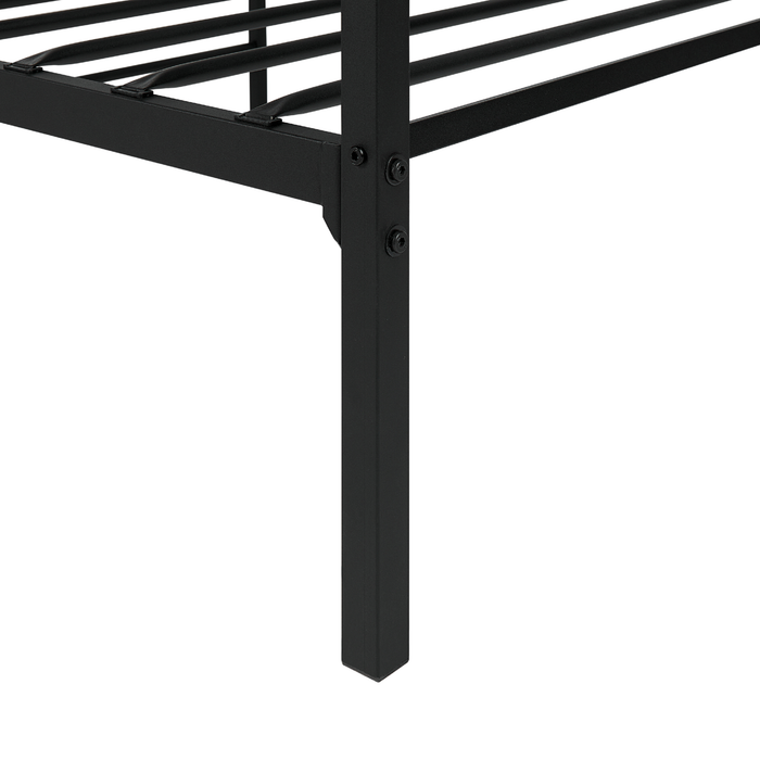 Beliani - BATTUT - Eenpersoonsbed - Zwart - 90 x 200 cm - Metaal