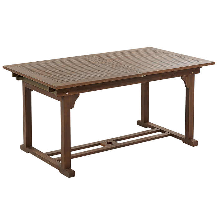 Beliani-AMANTEA-Tuintafel-Donkere houtkleur-90x160|220 cm-Acaciahout