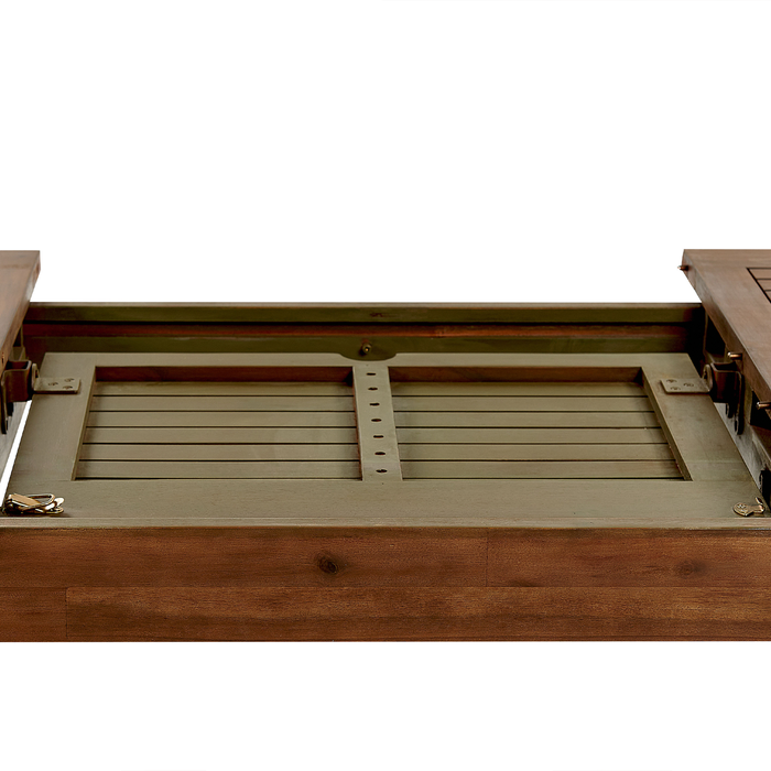 Beliani-AMANTEA-Tuintafel-Donkere houtkleur-90x160|220 cm-Acaciahout