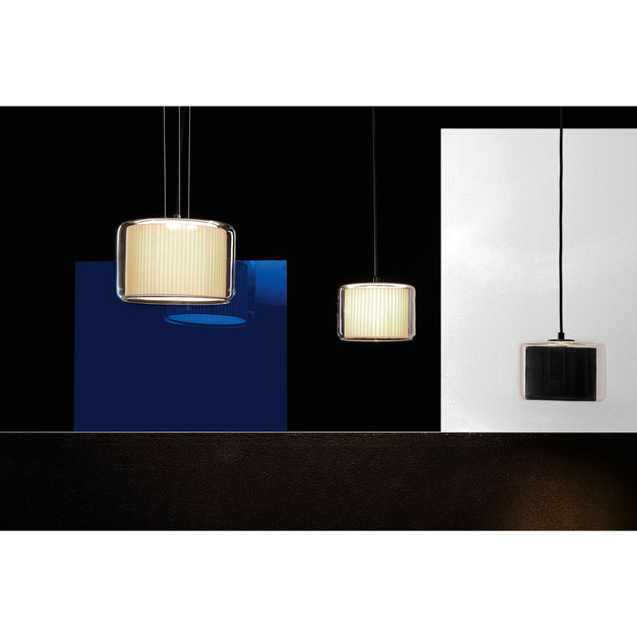 Marset Mercer hanglamp Ø44 naturel geribbeld katoen