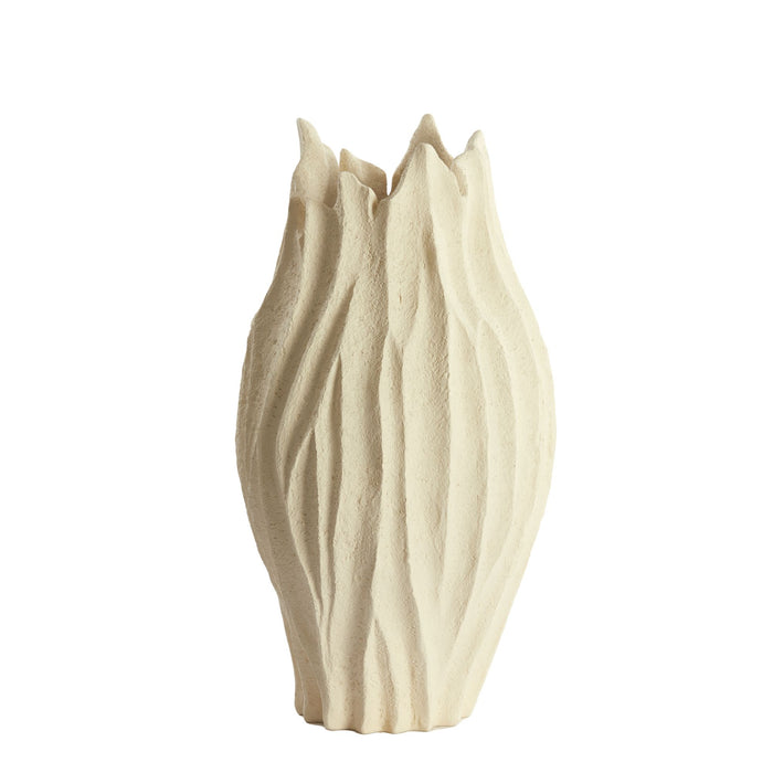 Light & Living Vaas Vedder - Crème - Ø24cm