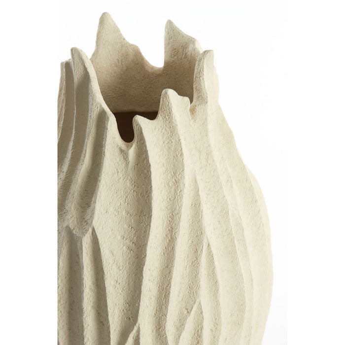 Light & Living Vaas Vedder - Crème - Ø24cm