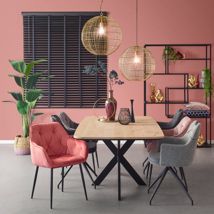 Jaloezie Hout Zwart - Hout - 220x210x5cm (BxHxD)