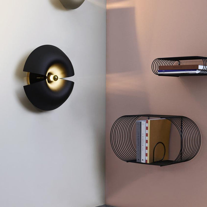 Cycnus wandlamp 45 zwart|goud