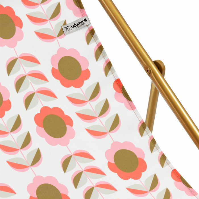 Lafuma Transat Multi-Positie Opvouwbare Ligstoel - Retro Oranje