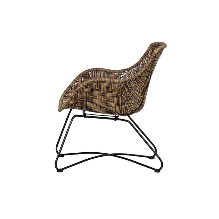 WOOOD Fauteuil Frankie - Rattan - Bruin Melange - 72x65x57