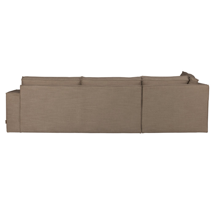 WOOOD Freddie Hoekbank Links - Melange Stof - Lever - 90x283x197