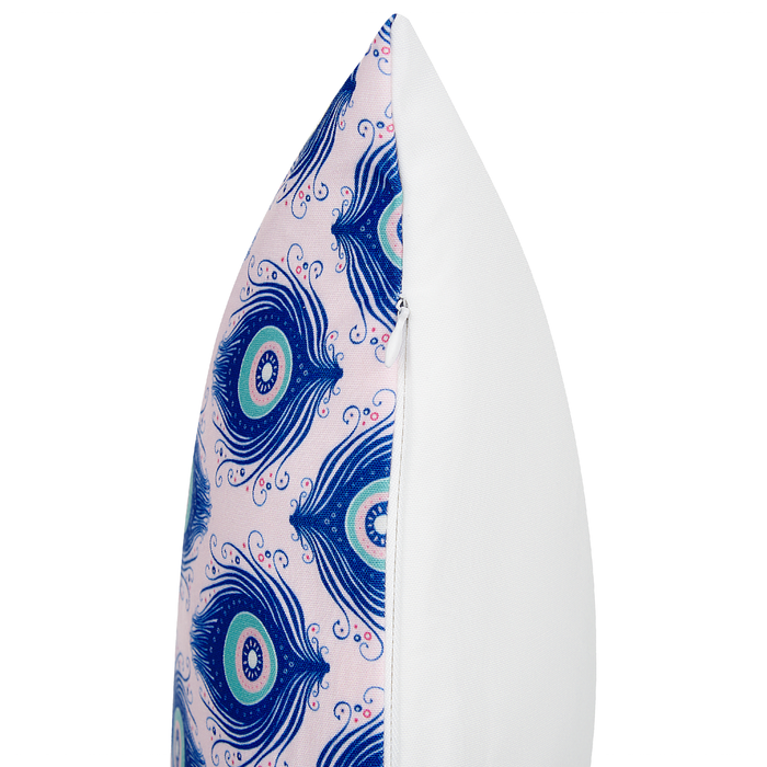 Beliani-CERIANA-Tuinkussen set van 2-Blauw|Roze-40 x 60 cm-Polyester