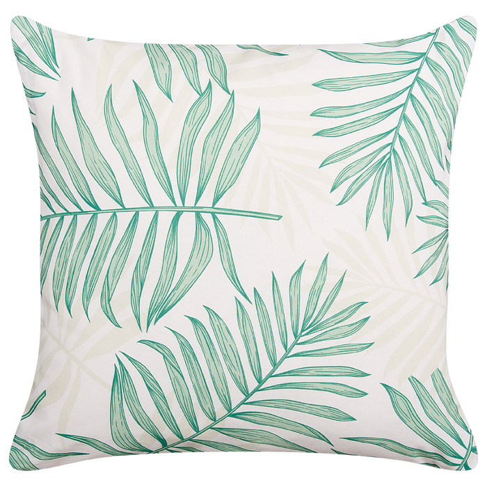 Beliani-POGGIO-Tuinkussen set van 2-Beige| Groen-45 x 45 cm-Polyester